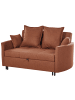 Beliani Schlafsofa HOVIN in Braun/Schwarz - (W) 166 x (H) 84 x (L) 92 cm