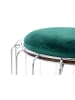 Kayoom Sitzkissen Pouf Comfortable in dunkelgrün - silber