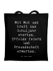 Mr. & Mrs. Panda Jutebeutel Spruch Mutiger Schulanfang mit Spruch in Schwarz