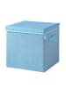 Lifeney Aufbewahrungsbox mit Deckel Blau, 33 x 33 x 33 cm