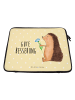 Mr. & Mrs. Panda Notebook Tasche Igel Blumen mit Spruch in Gelb Pastell