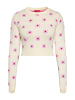Swirly Damen Pullover in CREME LILA ROT