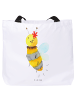 Mr. & Mrs. Panda Tote Bag Biene Blume ohne Spruch in Weiß