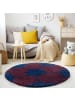 KADIMA DESIGN Teppich Kinder Hochflor Fußball Motiv Polypropylen Kinderzimmer in Marineblau