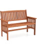 COSTWAY Gartenbank Holz 2-Sitzer in Braun
