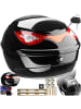 tectake Motorradkoffer Sergej großer Reflektor, schwarz