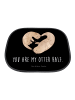 Mr. & Mrs. Panda sonnenschutz Otter Herz mit Spruch in Schwarz
