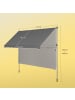 SONGMICS Klemmmarkise Sheld in Anthrazit - (B)120 x (H)(220-300) x (T)200 cm