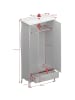 ebuy24 Kleiderschrank Simon grau 99 x 50 cm