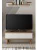 Furn.Design TV-Lowboard weiß, Eiche Riviera, TV-Unterteil skandinavisch, 107 x 50 cm