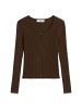 Marc O'Polo DENIM Rippstrick-Cardigan slim in Hazelnut Brown