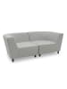 58 aufm Kessel GARTENLOUNGE Sofa 2-Sitzer Brandie 206x77x103 mit Outdoorbezug silber