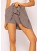 SASSYCLASSY Musselin Rock-Shorts in Taupe