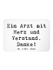 Mr. & Mrs. Panda Pinnwand Magnet Spruch Arzt mit Herz mit Spruch in Weiß