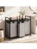 relaxdays Wäschekorb in Schwarz/ Grau - (B)92,5 x (H)73 x (T)33 cm