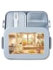Mr. & Mrs. Panda Brotdose Hase Pommes Design ohne Spruch in Blau Pastell