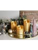 JACK LED Echtwachskerze 12,5cm mit Timer in Gold