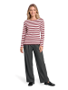 BETTY & CO Ringelshirt mit U-Boot-Ausschnitt in Dark Red/Cream