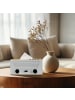 relaxdays Kosmetiktücherbox "Radio" in Weiß/ Natur - (B)24,5 x (H)12 x (T)16 cm
