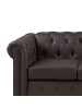 Beliani 3-Sitzer Sofa CHESTERFIELD in Braun - (W) 208 x (H) 78 x (L) 88 cm