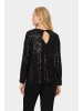 SAINT TROPEZ Langarm-Bluse ReyanaSZ Gerade Passform in Black