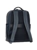 Piquadro Cary Rucksack Leder 40 cm Laptopfach in dunkelblau