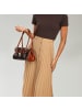 Florence Florence Schultertasche Leder dunkelblau, braun ca. 29cm