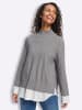 Heine 2-in-1-Pullover in grau-meliert