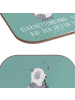 Mr. & Mrs. Panda Untersetzer Tasse Klarinette Liebe  mit Spruch in Meeresbrise