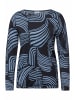 Cecil Rundkragen Langarmshirt für Damen in blau