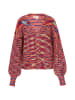 IZIA Damen Cardigan in Rot Mehrfarbig