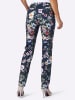 WITT WEIDEN Druckhose in dunkelblau-orchidee-bedruckt