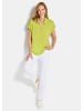 GOLDNER Schlupfbluse Uni Bluse mit Hemdkragen in hellgrün
