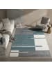KADIMA DESIGN Teppich Kurzflor Karo Muster Polypropylen Wohnzimmer in Blau