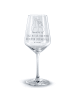 Mr. & Mrs. Panda Glas Rotwein Pinguin umarmen mit Spruch in Transparent