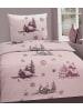 JACK 2 tlg. Biber Bettwäsche 135x200cm Winter Dreams in Rosa