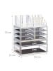 relaxdays 2x Make Up Organizer in Transparent/ Gold