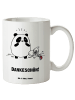 Mr. & Mrs. Panda Henkeltasse Panda Dankeschön mit Spruch in Weiß