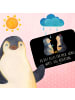 Mr. & Mrs. Panda Badezimmerteppich Pinguin Pärchen mit Spruch in Schwarz