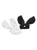 Urban Classics Urban Classics Unisex Scrunchies With XXL Bow 2-Pack in black/white
