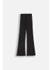 Coccodrillo Gerippte Leggings mit langem Hosenbein in schwarz