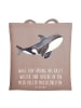 Mr. & Mrs. Panda Schultasche Orca mit Spruch in Braun Pastell