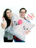 Mr. & Mrs. Panda kuschelkissen 40x40 Koala Luftballon ohne Spruch in Grau Pastell
