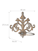 relaxdays 2 x Blumenhalter in Gold-Grau - Ø 13,5 cm
