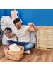 relaxdays Wäschekorb in Natur/ Beige - (B)53 x (H)61 x (T)35 cm