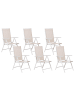 Beliani 6er-Set Esszimmerstuhl CATANIA in Beige/Weiß