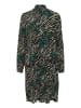 Kaffe Kleid KAamber Relaxed fit in Black / Green Animal Print