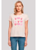 F4NT4STIC Box Tee Internationaler Frauentag: Herzen in Flammen in pink