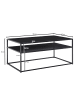 KADIMA DESIGN Couchtisch | Metall Schwarz, 100x60x45cm, Industrial, Stauraum