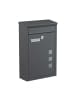 relaxdays Briefkasten in Anthrazit - (B)25 x (H)40 x (T)11,5 cm